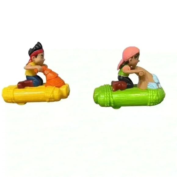 2011 Mattel Jake &The Neverland Pirates Jake & Izzy Water Raft Race Cars - Picture 7 of 9
